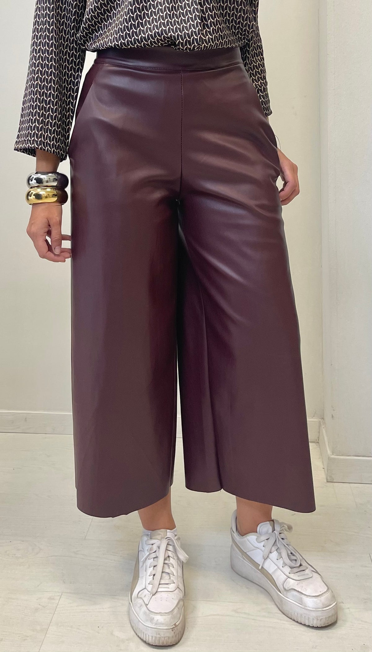 Παντελόνι τύπου ζιπ κιλοτ SHARONA red