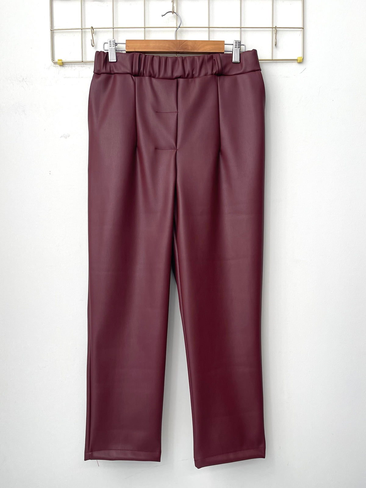 Παντελόνι TWIST από eco δέρμα maroon