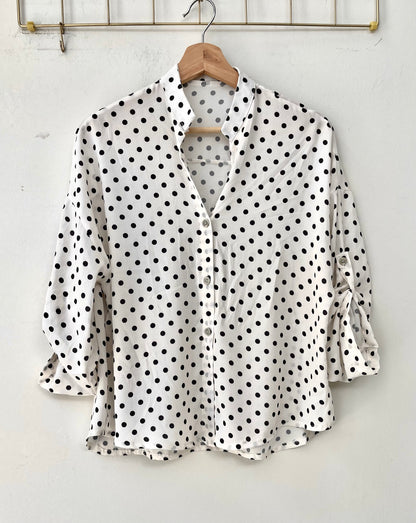 Πουκάμισο Dottie ecru/black