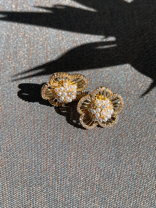 Σκουλαρίκια pearls gold