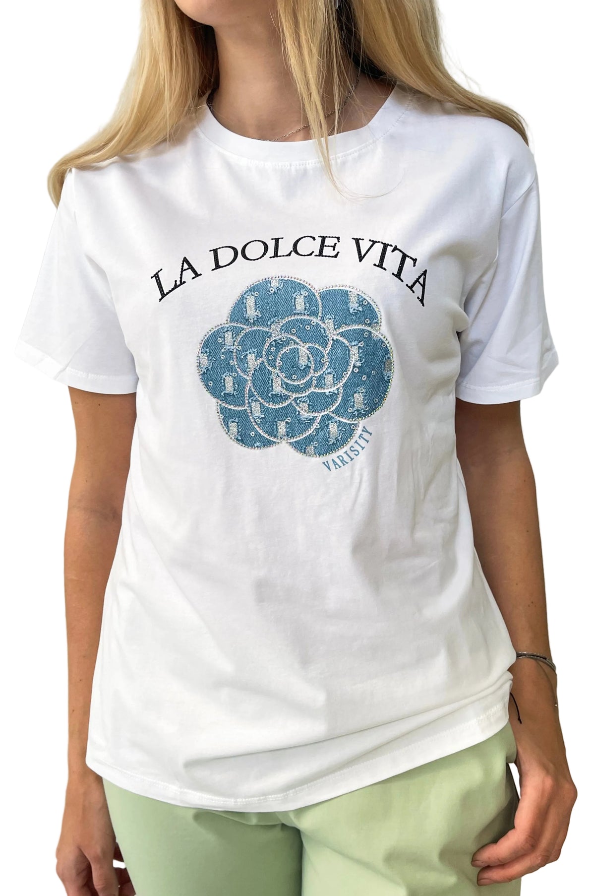 T-shirt με σχεδίο DOLCE VITA white