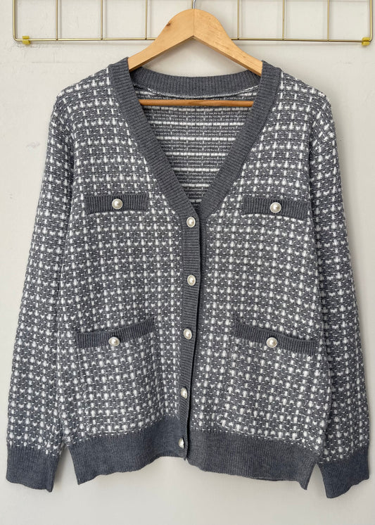 Ζακέτα NUTMEG grey/white