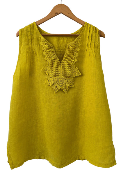 Μπλούζα 100% λινο ERITIA yellow