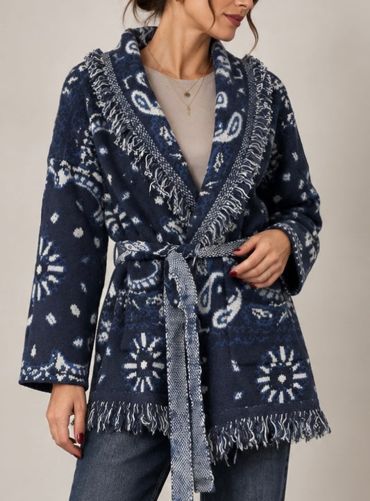 Ζακέτα PAISLEY BANDANA blue