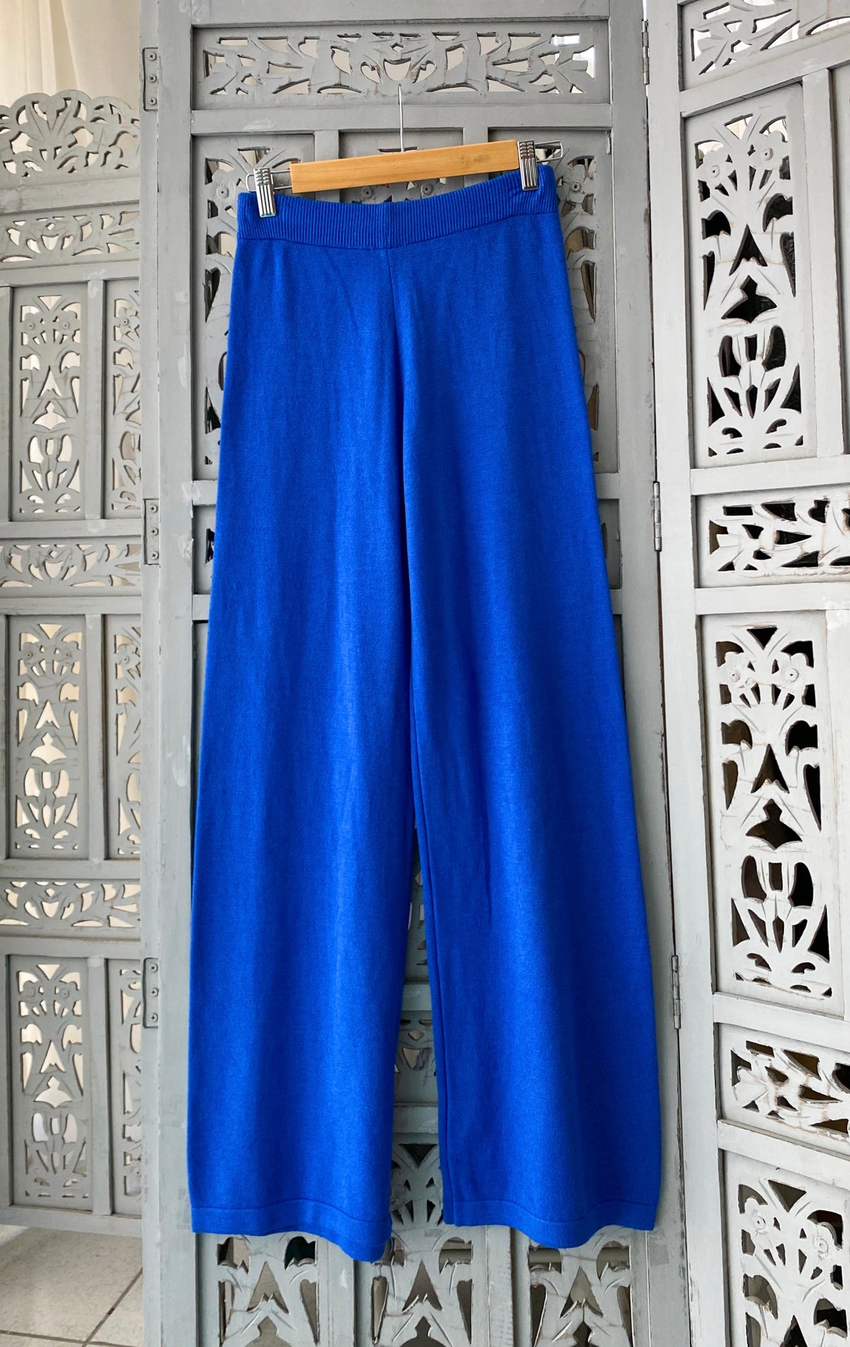 Παντελόνι πλεκτό royal blue